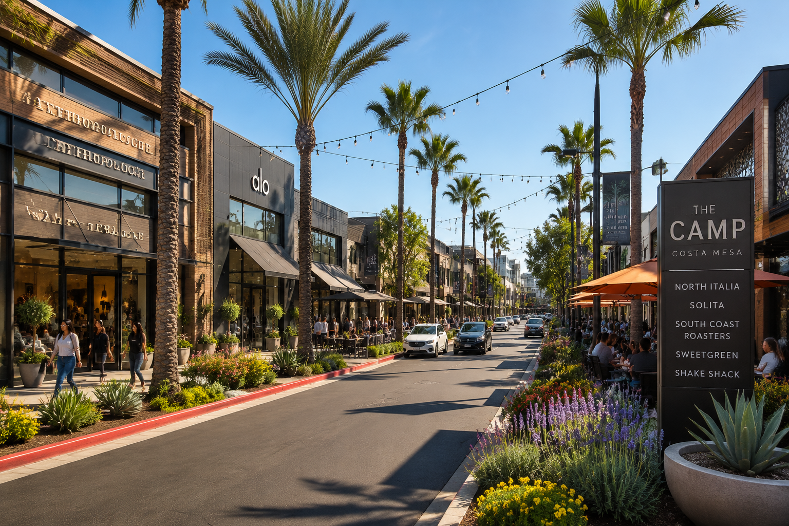 shopping street Costa Mesa